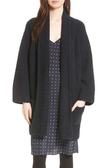 Women's Vince Oversize Wool Cardigan - Blue