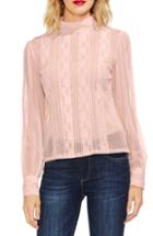 Women's Vince Camuto Lace & Chiffon Top - White