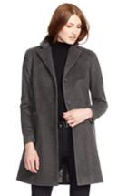 Women's Lauren Ralph Lauren Paige Wool Blend Reefer Coat - Grey