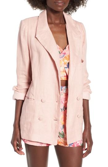 Women's Lovers + Friends Fanning Stripe Blazer - Blue