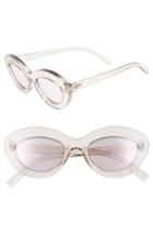 Women's Le Specs Fluxus 48mm Cat Eye Sunglasses - Pink Shadow