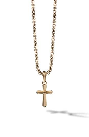 Men's David Yurman Roman 18k Gold Cross Amulet Enhancer