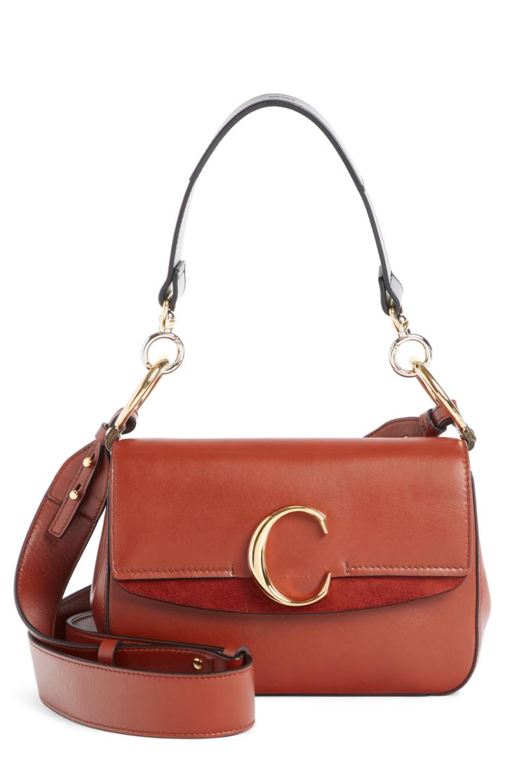 Chloe Leather Shoulder Bag - Brown