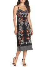 Women's Foxiedox Retro Flower Embroidered Dress - Black