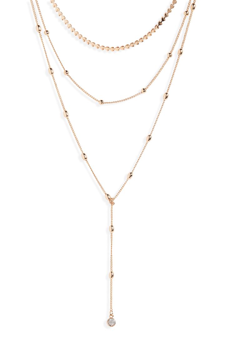 Women's Canvas Jewelry Layered Drop Necklace