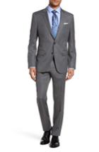 Men's Boss Huge/genius 11 Trim Fit Stripe Wool Suit