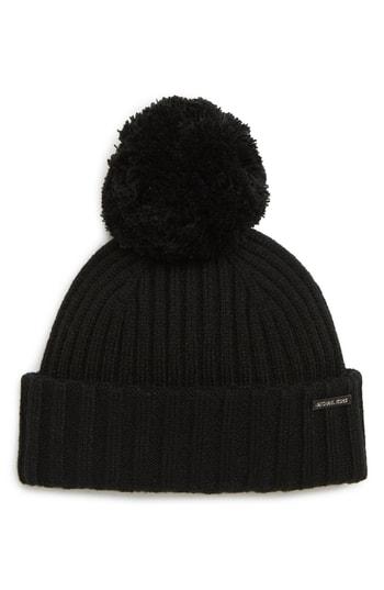 Women's Michael Michael Kors Pom Beanie - Black