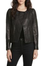 Women's Theory Derica Leather Jacket - Black