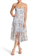 Women's Dress The Population Uma Floral Embroidered Lace Dress - Blue