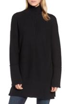 Women's Caslon Ribbed Turtleneck Tunic Sweater - Black