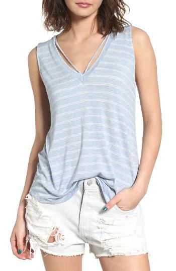 Women's Lush Strap Neck Stripe Tank
