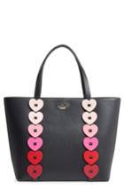 Kate Spade New York Yours Truly - Ombre Heart Leather Tote - Black