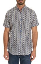 Men's Robert Graham Basin Classic Fit Print Sport Shirt, Size - White