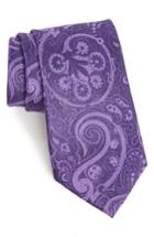 Men's Nordstrom Men's Shop Provincial Paisley Silk Tie, Size - Purple
