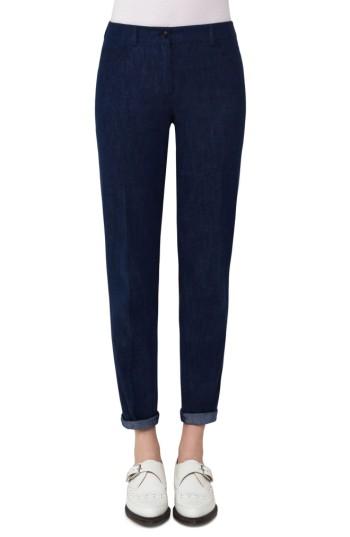 Women's Akris Slim Stretch Denim Pants - Blue