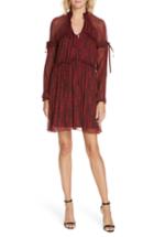 Women's Cinq A Sept Gisele Silk Dress - Burgundy