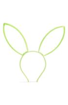 Topshop Glow Bunny Ear Headband, Size - Green
