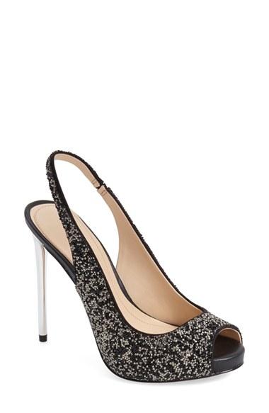 Women's Imagine Vince Camuto 'pavi' Slingback Peep Toe Pump .5 M - Black