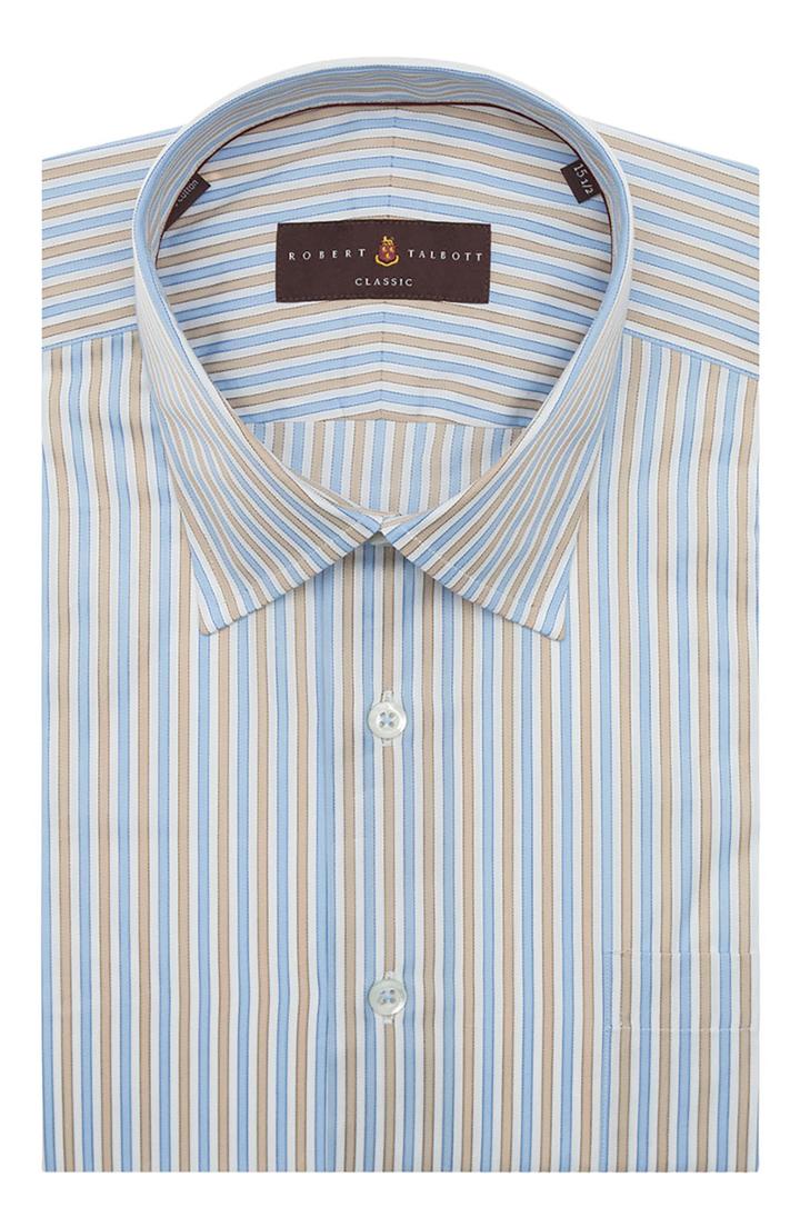 Men's Robert Talbott Tailored Fit Stripe Dress Shirt .5 - Beige