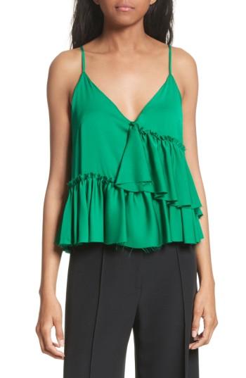 Women's Milly Tiered Stretch Silk Camisole