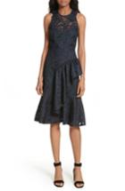 Women's Rebecca Taylor Aly Floral Lace & Jacquard Dress - Blue