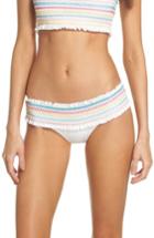 Women's Isabella Rose Crystal Cove Smocked Bikini Bottoms - White