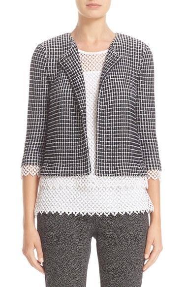 Women's St. John Collection Textured Grid Jacket