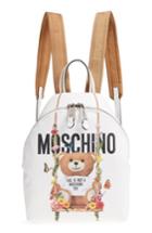 Moschino Teddy Bear Print Coated Canvas Backpack - White