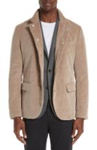 Men's Eleventy Trim Fit Cotton & Cashmere Corduroy Jacket