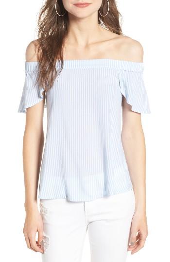 Women's Bp. Off The Shoulder Top, Size - Blue