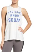 Women's Reebok You Don't Know Squat Muscle Tank - White