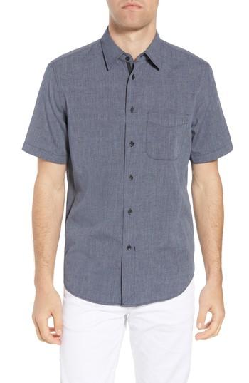 Men's Rag & Bone Regular Fit Short Sleeve Sport Shirt - Blue