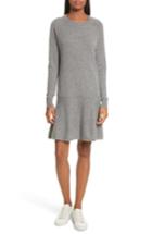 Women's Autumn Cashmere Cashmere Drop Waist Sweater Dress - Grey