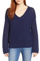 Women's Caslon Tuck Stitch V-neck Sweater - Blue