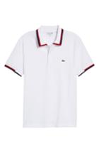 Men's Lacoste Accent Collar Polo (m) - White