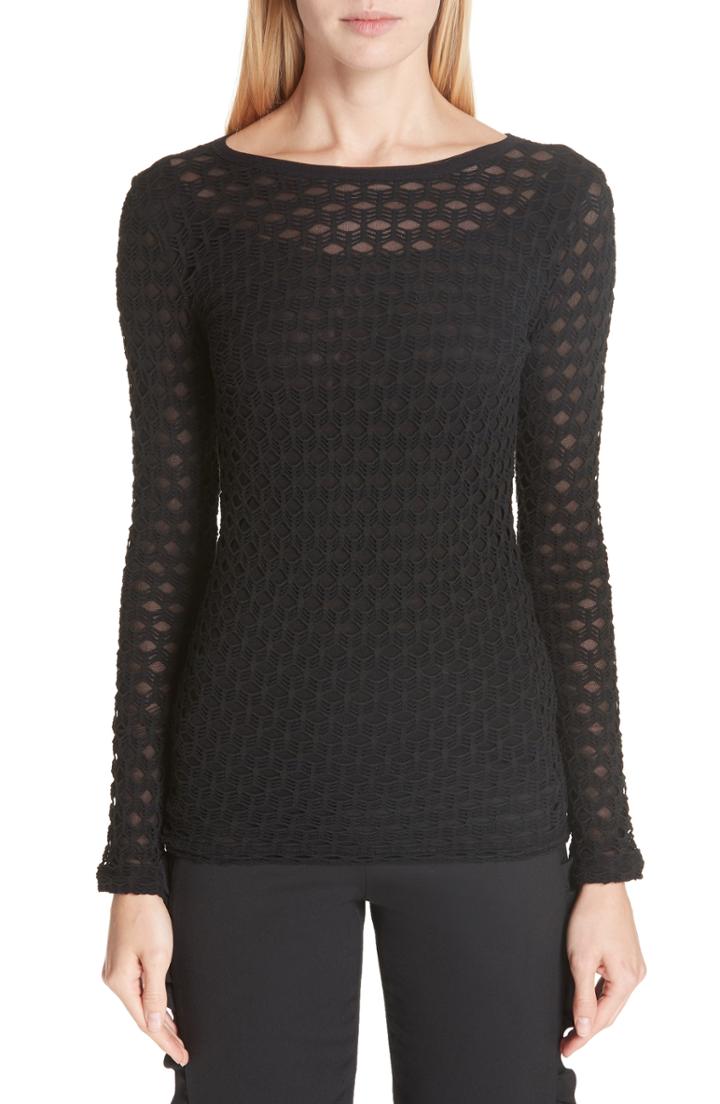 Women's Fuzzi Long Sleeve Cutout Top