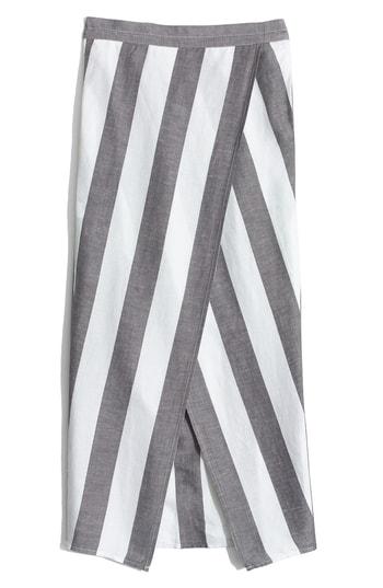 Women's Madewell Stripe Overlay Skirt, Size - Grey
