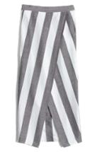 Women's Madewell Stripe Overlay Skirt, Size - Grey