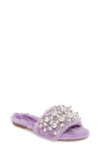 Women's Jeffrey Campbell Facil Embellished Slide Sandal M - Purple
