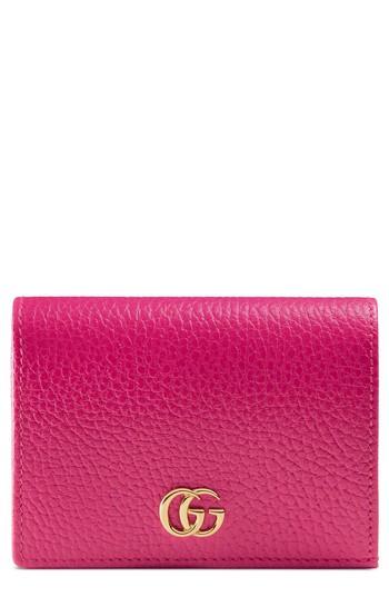 Women's Gucci Marmont Leather Card Case -