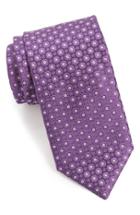 Men's Canali Floral Medallion Silk Tie, Size - Purple