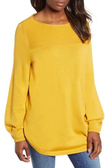Women's Caslon Bishop Sleeve Sweater - Yellow