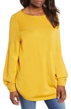 Women's Caslon Bishop Sleeve Sweater - Yellow