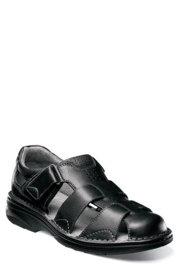 Men's Florsheim Getaway Fisherman Sandal D - Black