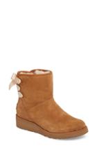 Women's Ugg Drew Sunshine Perforated Tie Back Boot M - Grey