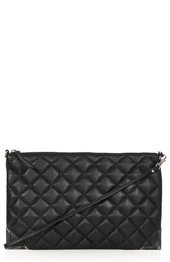 Topshop Metal Corner Quilted Leather