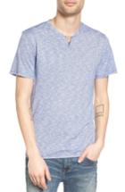 Men's The Rail Slub Feeder Stripe Split Neck T-shirt - Blue