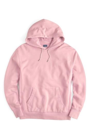 Men's J.crew Garment Dyed French Terry Hoodie, Size - White