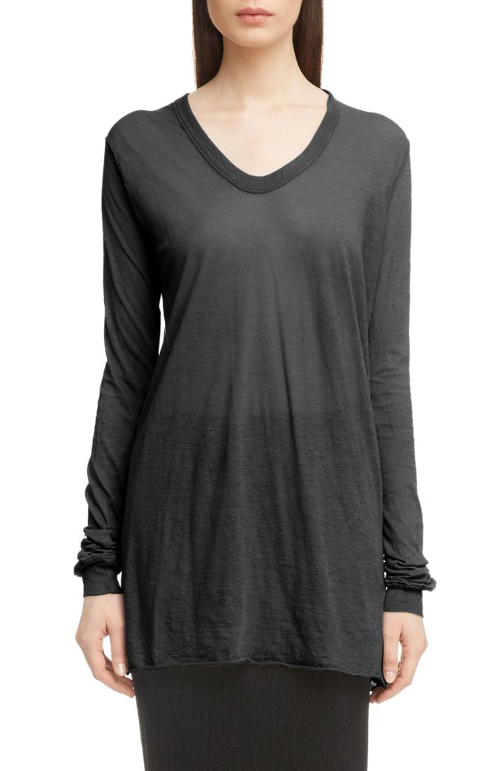 Women's Rick Owens Longline Tee Us / 40 It - Black