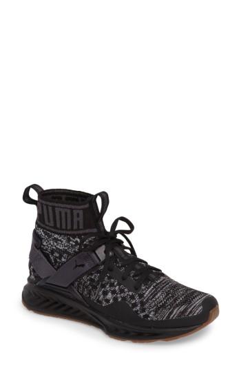 Women's Puma Ignite Evoknit Running Shoe M - Black